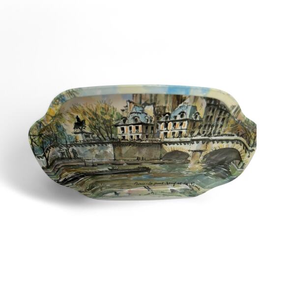 Vintage Elite Trays Paris Pont Neuf Metal Serving Tray – Made in England - Picture 5 of 10